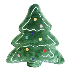 Coixí suau per a sofà d'arbre de Nadal Coixí decoratiu còmode per a la pell del dia de Nadal Adorns en forma 3D