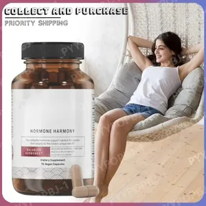 Hormoonharmonie-capsules met natuurlijk kruidensupplement Wellness-ondersteuning voor vrouwen Verlichting van de menopauze Hormonale balans 72 tellen