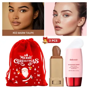 Blur Magnet Primer & Pemadam Foundation Stick Liang Tahan Lama Meminimumkan Solekan Muka Licin Kawalan Minyak Hadiah Krismas Matte