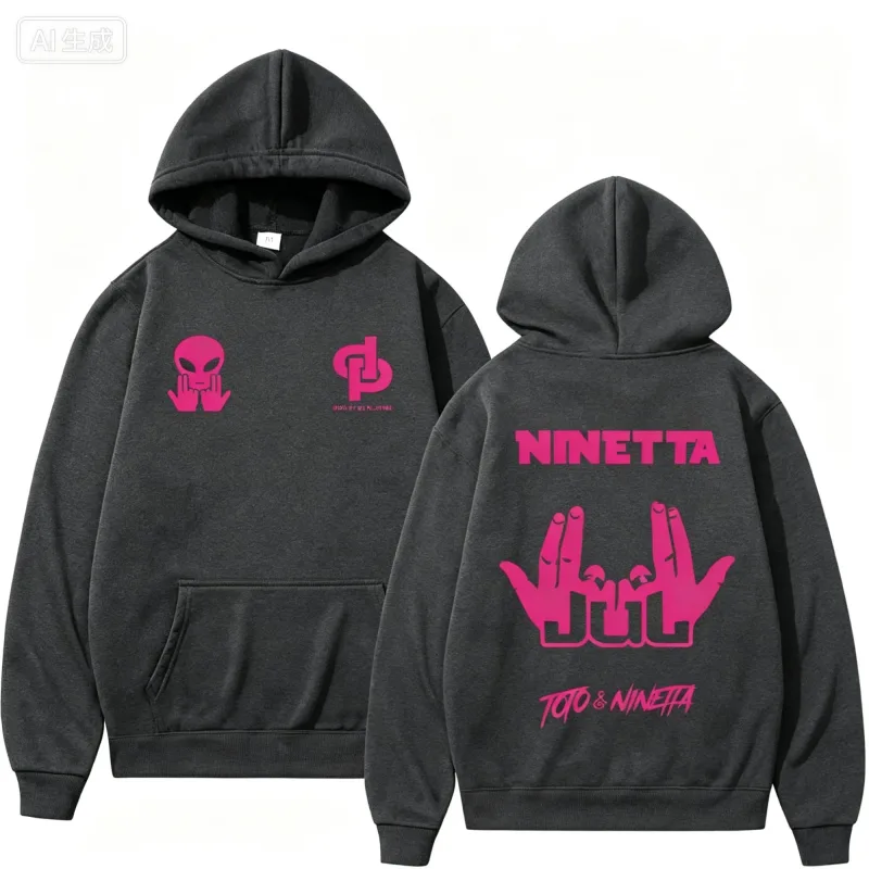 French Rapper JUL Merch Hoodies Men's Women Clothing Fashion Hip Hop Hooded Sweatshirt Casual Long Sleeves Pullovers Streetwear
