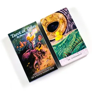 Tarot of Tides การ์ดเกม 78 การ์ดแปลก Ocean Tarot Deck Bob Duck Adventure Theme Perfect สำหรับ Divination & ของขวัญ