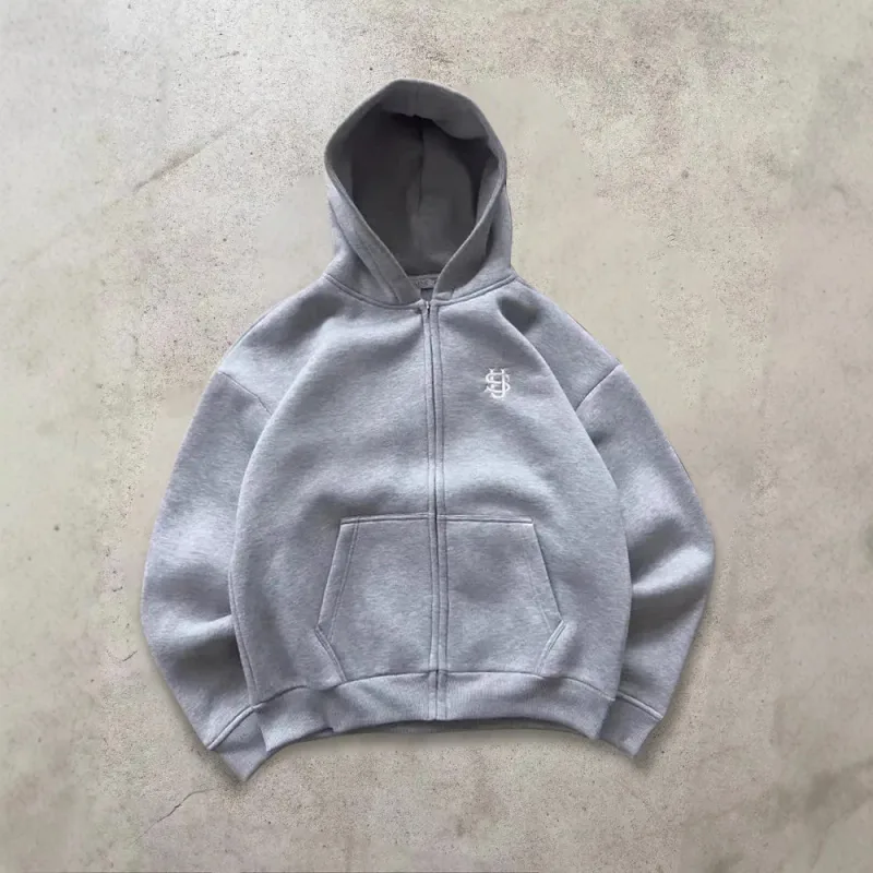 Y2k high street zip bordado padrão hoodies masculinos oversized solto sweatshirts pulôver feminino hip hop zip hoodie calças vintage