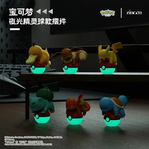 Pokemon Tulen Pikachu Eevee Psydusk Squirtle Charmander Bulbasaur Anime Action Figure Mainan Anak Patung Hiasan Kereta Hadiah Krismas