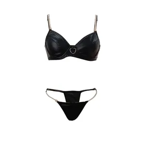 مجموعة ملابس داخلية نسائية مقاس كبير من Underwire مكونة من قطعتين ملابس داخلية ملابس داخلية ملابس نوم دانتيل شرابة وقلادة من اللؤلؤ