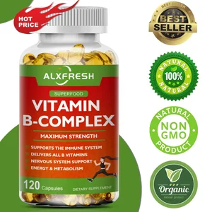 B-Komplex-Vitaminpräparate (B12 B1 B2 B3 B5 B6 B9 Folsäure und Biotin) zur Linderung von Stress, Stimmung und Unterstützung des Immunsystems