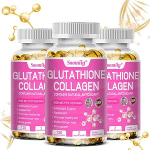 Glutation Colagen Capsule Iluminarea pielii și anti-îmbătrânire Sprijină sănătatea părului, a pielii și a unghiilor Supliment de glutation NON-OMG