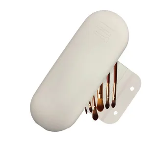 1 PC silikonový štětec na make-up Měkké přenosné kosmetické štětce na obličej Velkokapacitní sáček na štětce na make-up Omyvatelné pouzdro na make-up