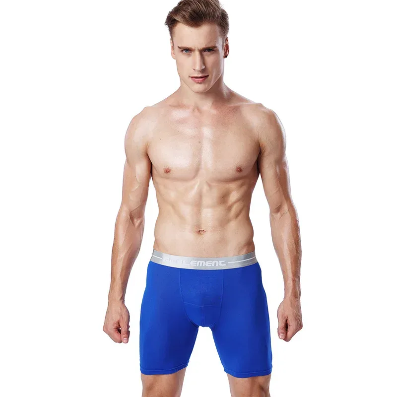 Malaking Sukat XL-7XL Men's Boxers Shorts Modal Underwear Man Breathable Pouch Panties Middle Long Leg Underpants Lalaki Cueca Hombre