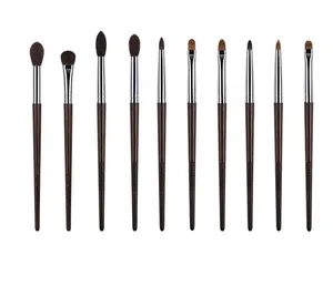 1db High-end Animal Hair Detail szemhéjfesték smink ecsetek Highlight smink ecsetek Szemhéjfesték Conceal Ebony Handle ceruza szépség
