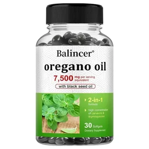 Oregano Oil 7 500 Mg with Black Seed Oil – High Carvacrol Support Digestive Bone Nerve Muscle and Immune Health