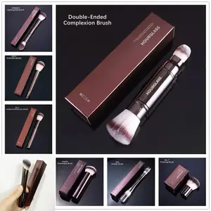 Hourglass Meikkisiveltimet Kasvojen Suuri Powder Poskipuna Foundation Contour Highlight Blending Retractable Kabuki Cosmetic Brush Tools