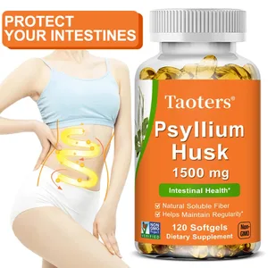 Psyllium Husk Supplement - Naturlig løselig fiber fremmer fordøyelsen støtter immunitet og fremmer tarmhelsen 120 kapsler