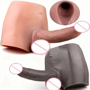 2 رنگ شلوار دیلدو بزرگ توخالی اکستندر آلت تناسلی با بند کمر بلند насадка на член For Men Delay Exaculation Ultra Dildo