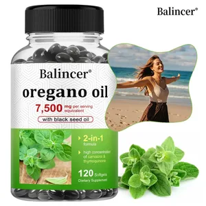 Oregano Oil 7 500 Mg with Black Seed Oil for Immune Health High in Carvacrol and Thymoquinone - Non-GMO