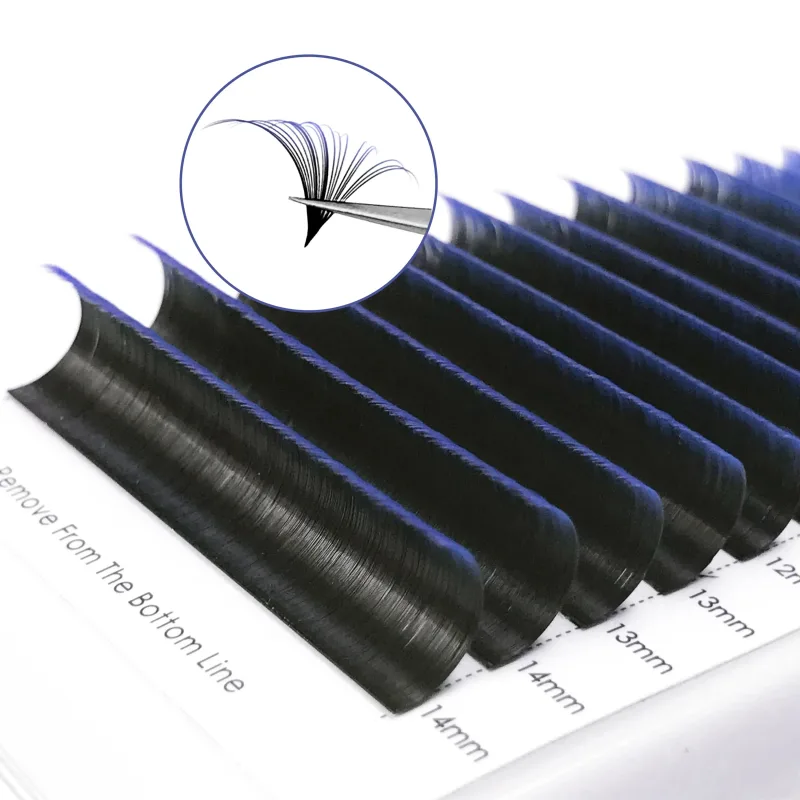 أداة مكياج CoMango Easy Fanning متدرجة أحمر أخضر أزرق أرجواني اللون رمش تمديد أومبير العين الكاذبة الملونة جلدة ماكياج