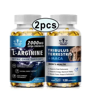 2 càpsules de L-Arginina Endurance Tribulus Terrestris per a homes Suplements masculins i femenins: resistència i vitalitat de massa muscular