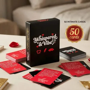 משחק קלפי האינטימיות של הזוג "Whispered & Vibe" - 50 אתגרים פלרטטניים וטיפים רומנטיים מתנת יום השנה המושלמת לזוגות