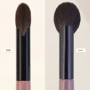 Venda quente 1 pçs pequeno leque forma blush escova em pó blush creme líquido blush pincéis de maquiagem preciso blush escova ferramentas de maquiagem
