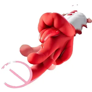 G Spot Vibrator Sexlegetøj til kvinder - Tungevibrator Voksenlegetøj med 10 tungelikning og 5 rytmiske gynger og varmetilstande til klitoris brystvorter og anal，Rose Sexlegetøj Tungelegetøj til kvinder Parspil