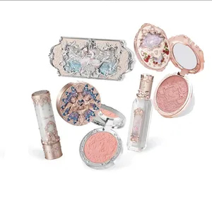 Flower Knows Make-up-Set, komplettes professionelles Make-up-Geschenkset, Meerjungfrauen-Engel-Highlight-Schwan-Lippenstift, 5-teiliges Set