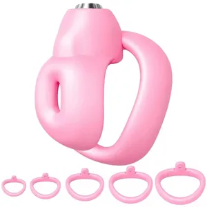 Σετ ανδρικού πέους Chastity Cage Small Mini Chastity Cage with 5 Cock Rings Bondage πέους Slave Restraint Ανδρικό παιχνίδι σεξ