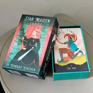 星少女塔羅牌 78 張 精美天神塔羅牌兩片裝硬盒雙浮雕 12*7 厘米