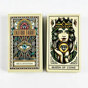 The Tattoo Tarot Cards A 78 Deck Oracle English Visions Divination Edition Borad Spillespill Flotte for nybegynnere Festspill