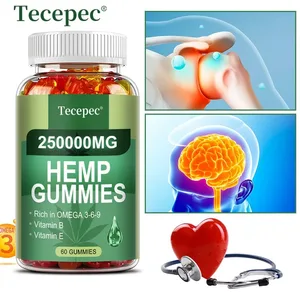 Inneholder Omega 3-6-9 Vitamin B E Gummies - Stress Relief Søvn Humør Hud Negler Fokus Leddstøtte Ikke-GMO-tilskudd