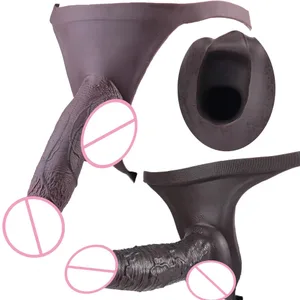 Silikone Penis Extend Sleeve насадка на член Sexlegetøj Realistisk hudlignende hule dildo-strenge til mænd Forsinket ejakulation 18+