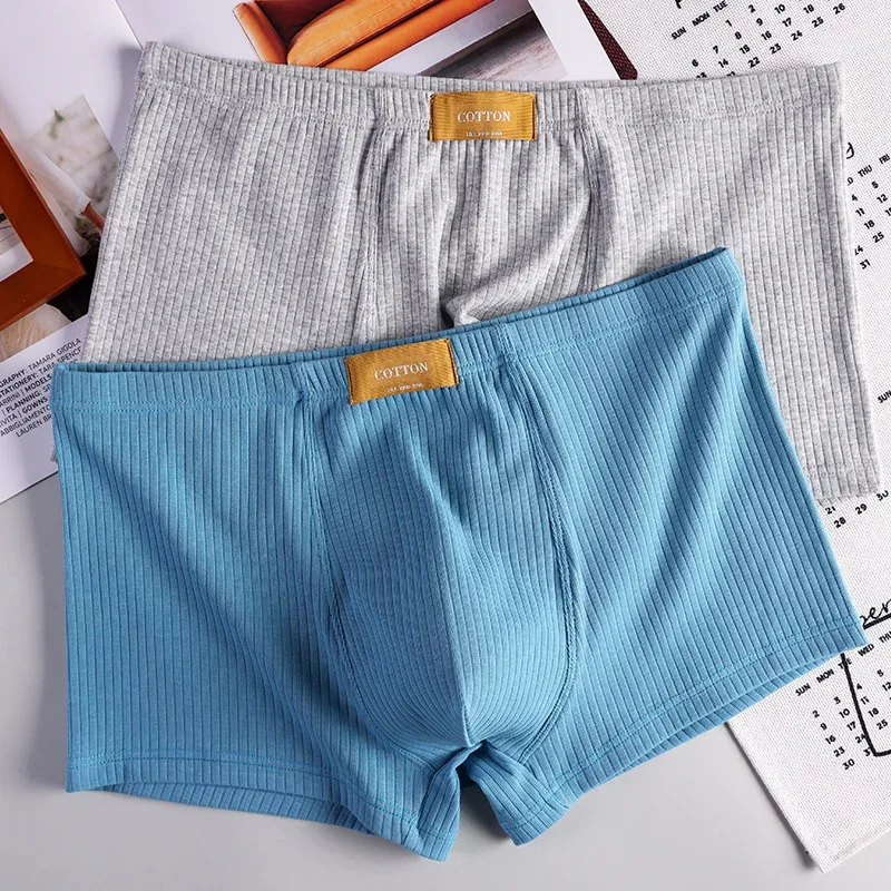 Seluar Dalam Kapas Tulang Rusuk Lembut Seluar Dalam Boxer Lelaki Bernafas Seluar Dalam Padat Pinggang Tengah U Cembung Seluar Dalam Lelaki Anak Panah Seluar Dalam Homme