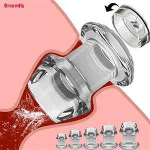Plugue anal oco de silicone, plugue anal com rolha, dilatador anal, expansão do túnel anal, massagem de próstata, brinquedos sexuais para mulheres, homens, gays