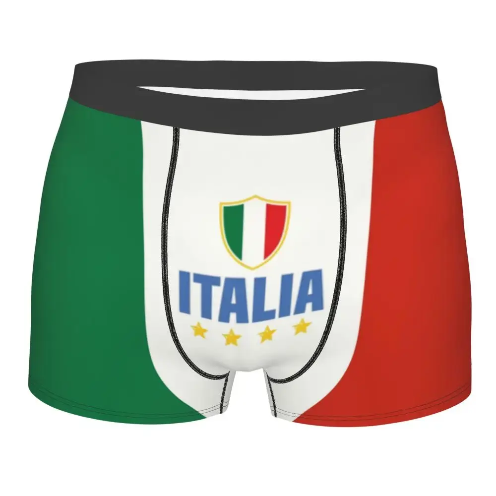 Vlag van Italië ondergoed heren sexy print aangepaste Italiaanse patriottische boxershorts shorts slipje zachte onderbroek