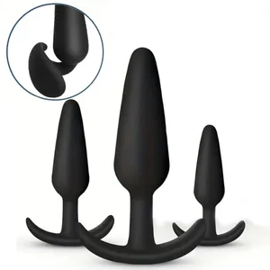 3 גדלים שונים תקע אנאלי רך סיליקון Anal Butt Plug Stimulator צעצועי מין למבוגרים לגברים/נשים לעיסוי ערמונית מאמן אנאלי