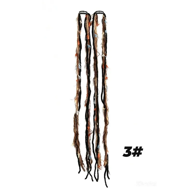 Synthetic Plush Maillard Colored Long Tassel Headband Bohemian Hair Accessory Suitable for Women's Parties
