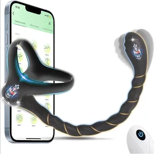 רטט אנאלי למתחילים APP בקרת רטט באט פלאג טבעת זין לגברים מכשיר לעיסוי ערמונית תקע אנאלי לצעצוע מין הומוסקסואלים לגברים 18+