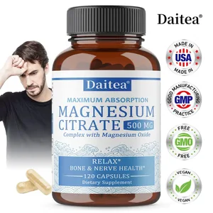Magnesium Citrate Complex 500 MG para sa Calm Relaxation at Digestion Health Support - High Absorption Magnesium Supplement