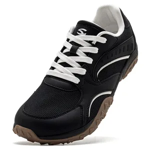 Unissex dedo largo caminhadas tênis rendas sapatos de caminhada ao ar livre viagem malha de couro artificial tênis minimalista