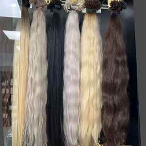 Lidské vlasy Flat Tip Remy Hair 18-30inch Skutečné Remy Hedvábně rovné černé Hnědé vlasy s fixovaným keratinem Fusion