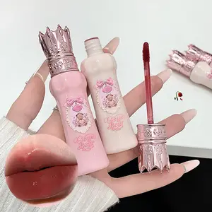 Gege Bear-crema de labios suave y lechosa, esmalte de labios mate de terciopelo, maquillaje de labios resistente al agua de larga duración, sin secado