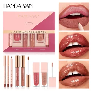 6-Piece Lip Makeup Set Waterproof Matte Liquid Lipstick Lip Gloss and Lip Liner Highly Pigmented and Easy to Apply