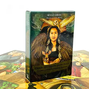 Àngels i avantpassats Targetes Oracle 55 cartes Versió francesa Meditació Adivinació Jocs de taula per a la pràctica espiritual i la col·lecció