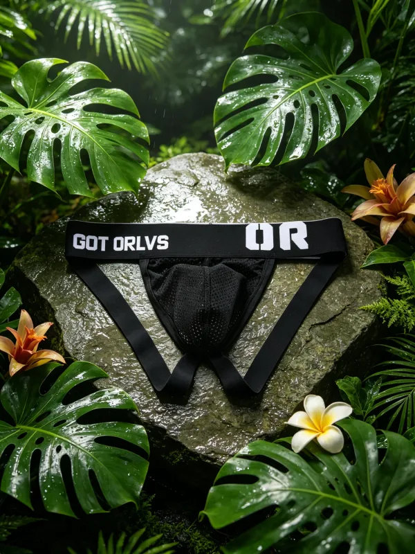 Cueca masculina de malha g string, roupa íntima com letras impressas em contraste, cintura elástica larga, contorno 3d, bolsa em u, material de malha fina sofisticado