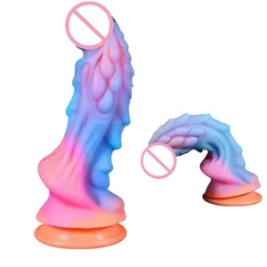 Realistisk blød hestedildo til kvinder Silikone med stærk sugekop Play Onani G Spot Onani Pik Voksen Sexlegetøj