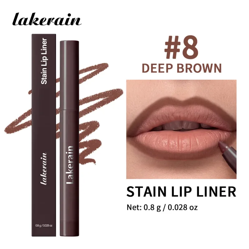 Delineador de labios en crema de larga duración impermeable resistente al sudor de ajuste rápido Color rico pigmentado delineador de labios con textura mate suave