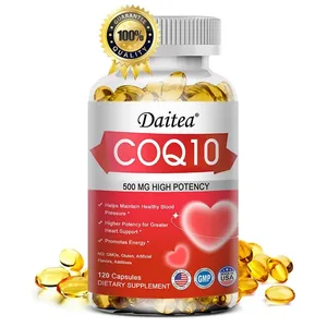 CoQ10 500 mg càpsules toves - Suplement de CoQ10 d'absorció ultra alta - Suplement antioxidant per a la salut vascular i cardíaca