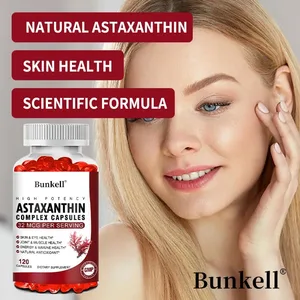 Suplemen Astaxanthin 32 Mcg dengan Minyak Krill EPA DHA Mendukung Penglihatan Sehat Kesehatan Usus dan Sirkulasi Antioksidan Kuat