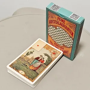 Vintage Antique Destiny Fortune Telling Cards 9*6cm 32-Card Oracle Deck Le Jeu Du Destin Antique Traditional Cartomancy Cards