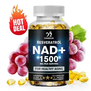 Suplemento NAD 1500mg - Suplemento NAD+ lipossomal com Resveratrol, Resistência e Envelhecimento Saudável - Cápsulas de Força