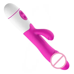 Silikonový G-Spot Rabbit Vibrator Dual Vibration Klitoral Masager 10rychlostní dobíjecí voděodolná sexuální hračka pro ženy