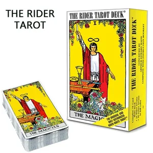 دک معتبر Rider-Waite Tarot با جزوه انگلیسی/اسپانیایی برای مبتدیان و کارت خوانی متخصص